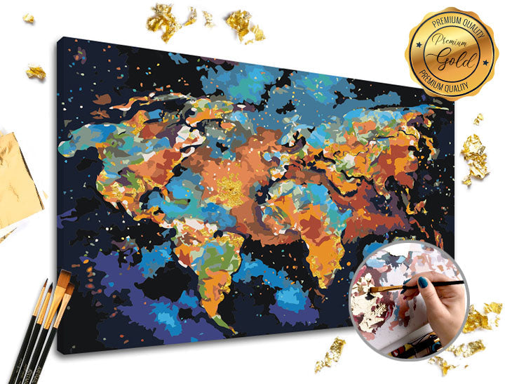 Dipingere con i numeri PREMIUM GOLD | Mondo colorato - Mondo colorato