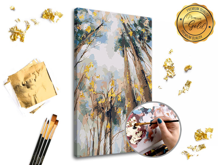 Dipingere con i numeri PREMIUM GOLD | Tra gli alberi - Tra gli alberi