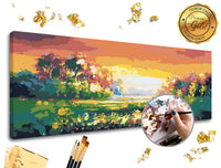 Dipingere con i numeri PREMIUM GOLD | Paesaggio pastello - Paesaggio pastello