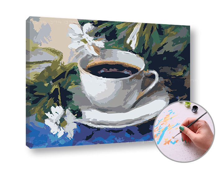 Pittura per numeri CAFFÈ MATTINO – senza cornice