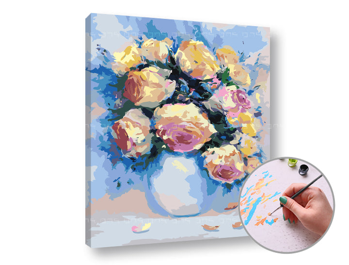 Pittura per numeri ROSES IN THE PASSION – senza cornice
