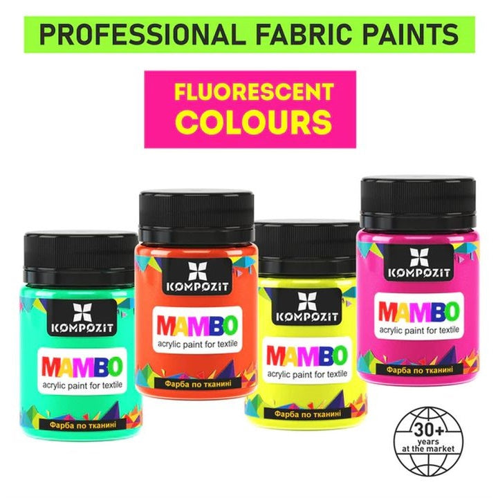 MAMBO Vernice fluorescente per tessuti e pelli 50 ml | Varie tonalità
