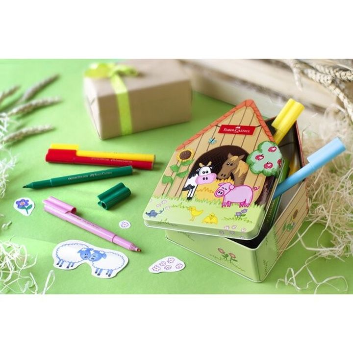 Marcatori connettori Faber-Castell a tema fattoria
