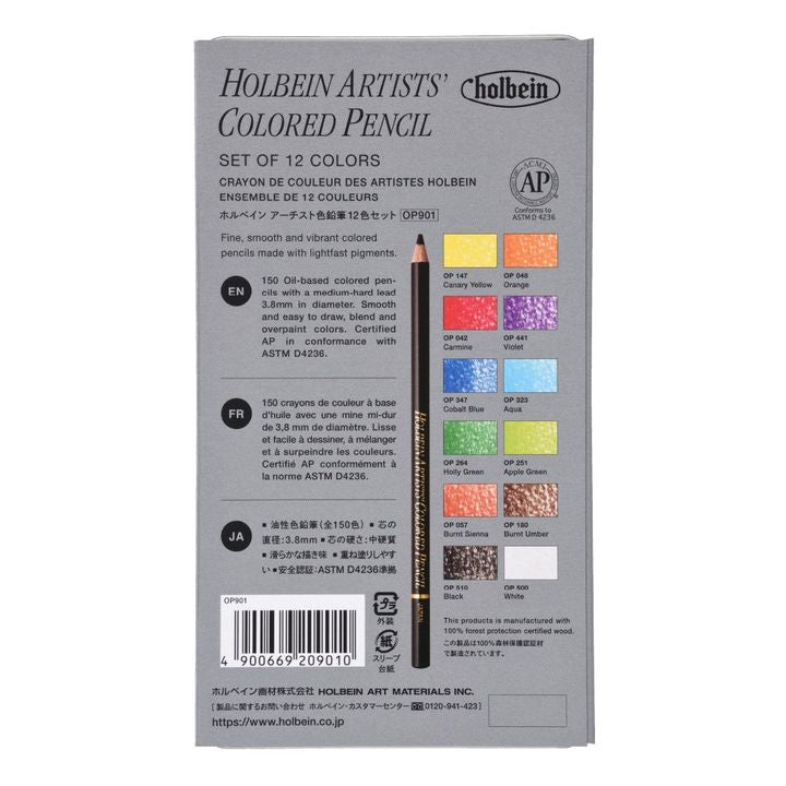 Matite colorate Holbein Artists 12 pz | vari set — immagine 2