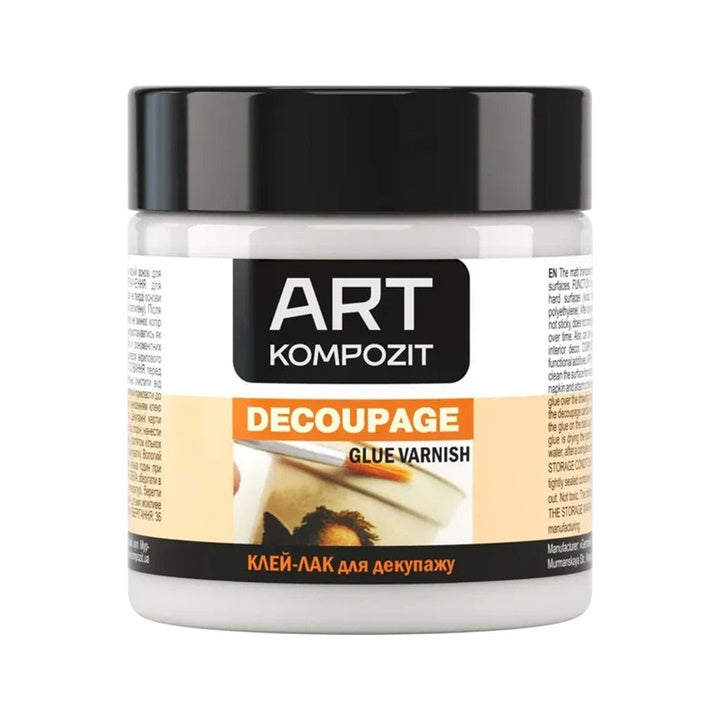 Colla e vernice composita per decoupage opaco | volumi diversi - 140 ml