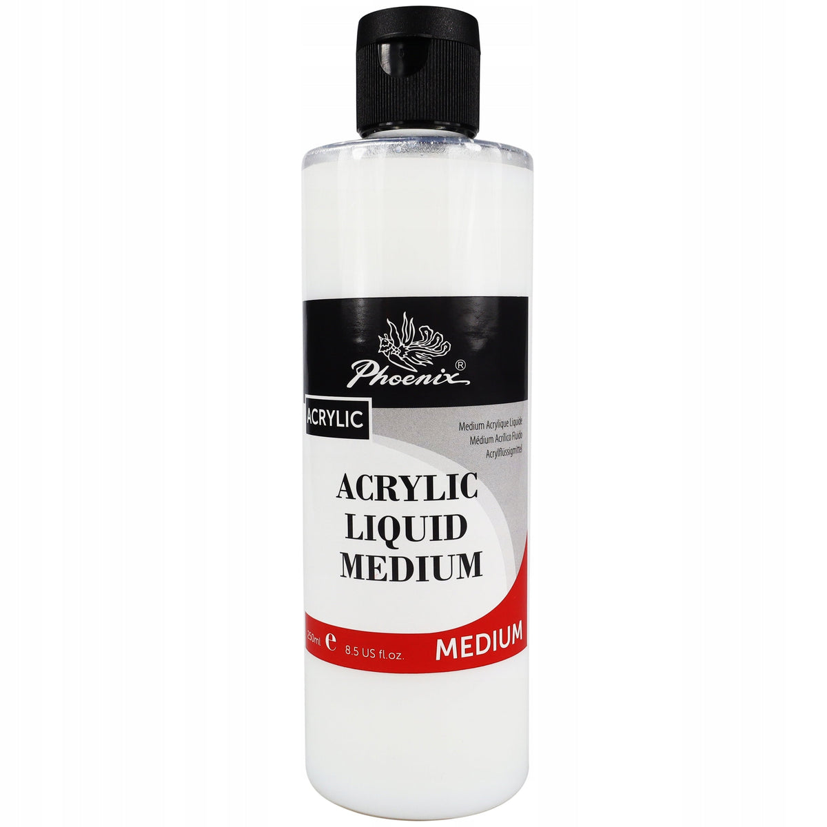 Medium acrilico liquido Phoenix, 75–500 ml
