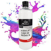 Medium acrilico liquido Phoenix, 75–500 ml