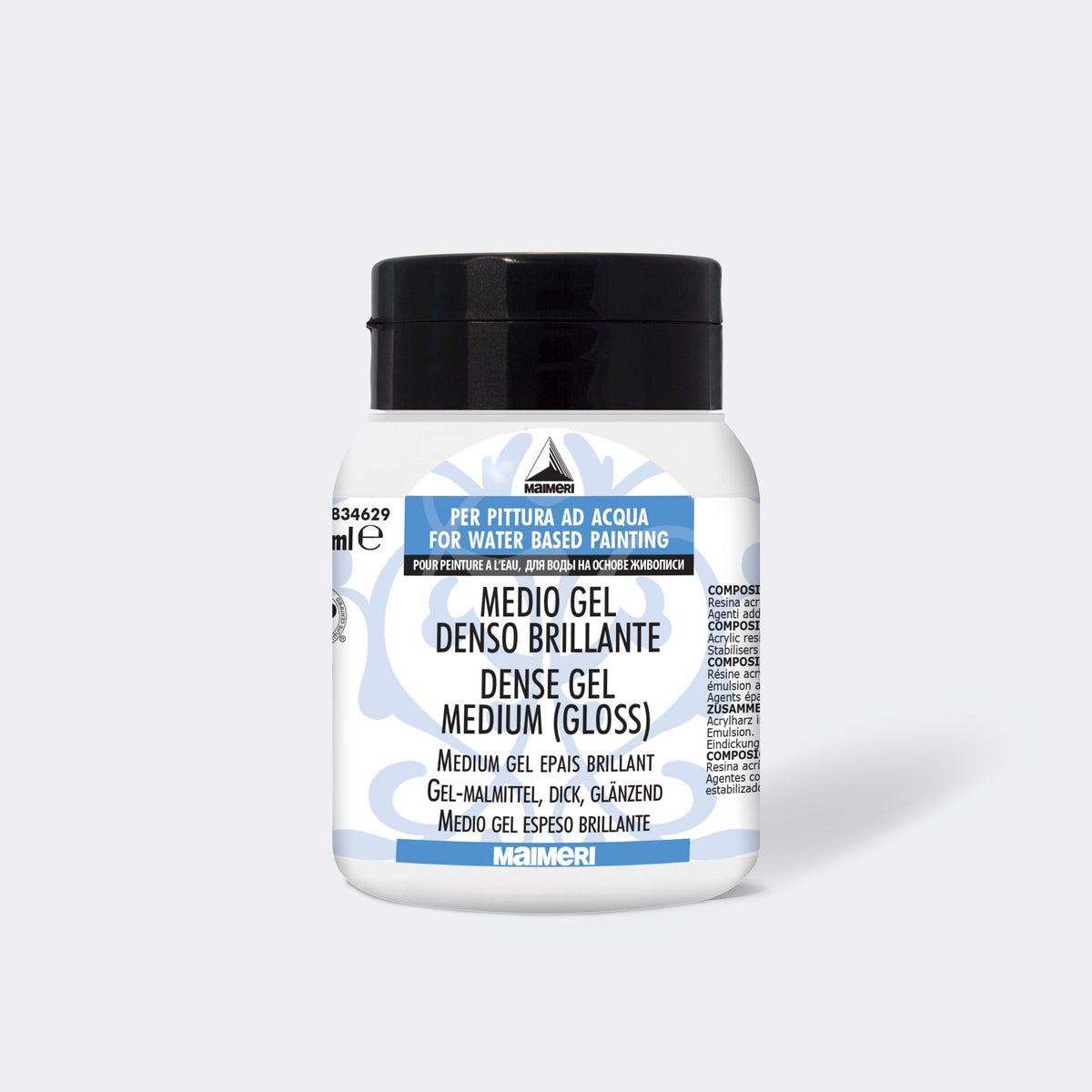 Medium gel acrilico lucido pesante MAIMERI 500 ml
