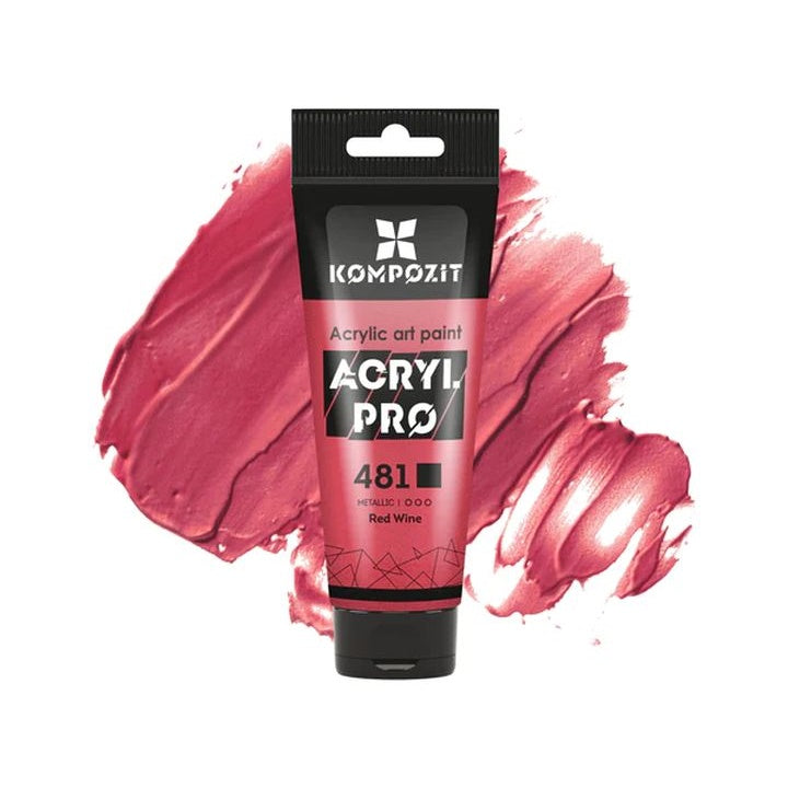Vernice acrilica metallizzata ACRYL PRO ART Composite 75 ml – 481 bordeaux