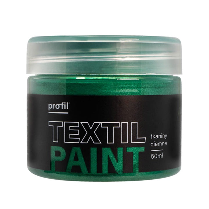 Vernice metallizzata per tessuti scuri Profil 50 ml – 07 - smeraldo