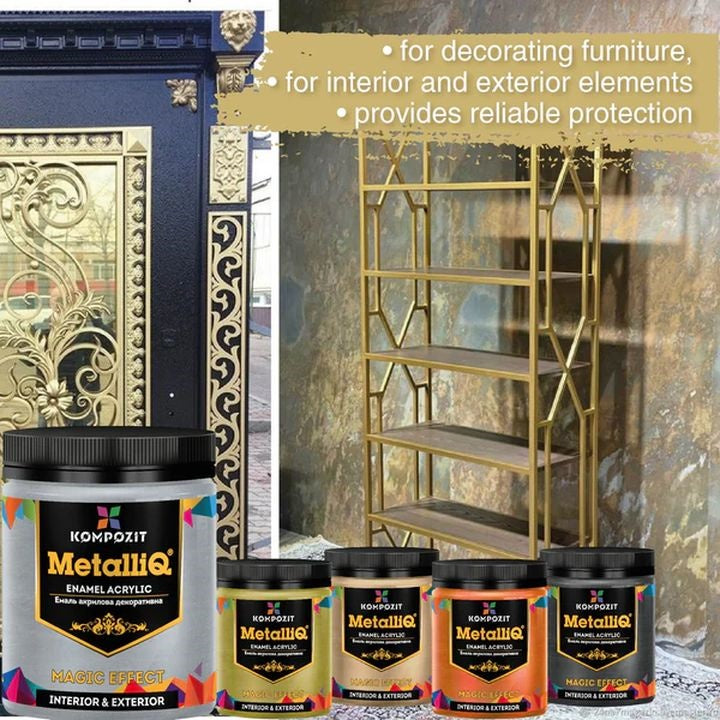 MetalliQ Vernice acrilica metallizzata composita 500g | Varie tonalità