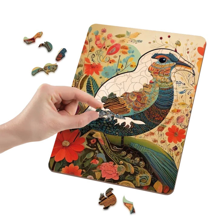 MOXY Puzzle di legno per uccelli 130 pezzi - Artistico