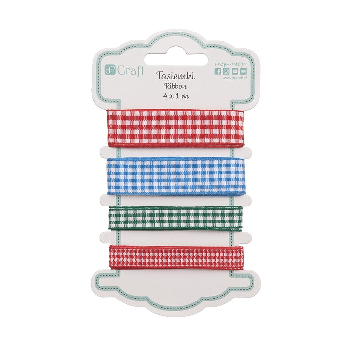 Nastro decorativo 4 pezzi | scegli la tonalità - A scacchi