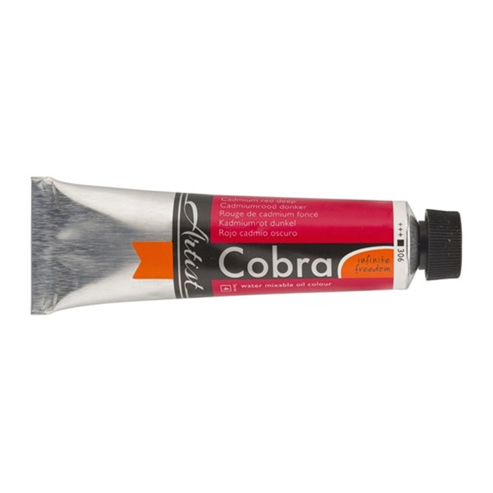 Colore ad olio Cobra Artist diluito con acqua 40ml | vari colori - 306 Cadmium Red Deep