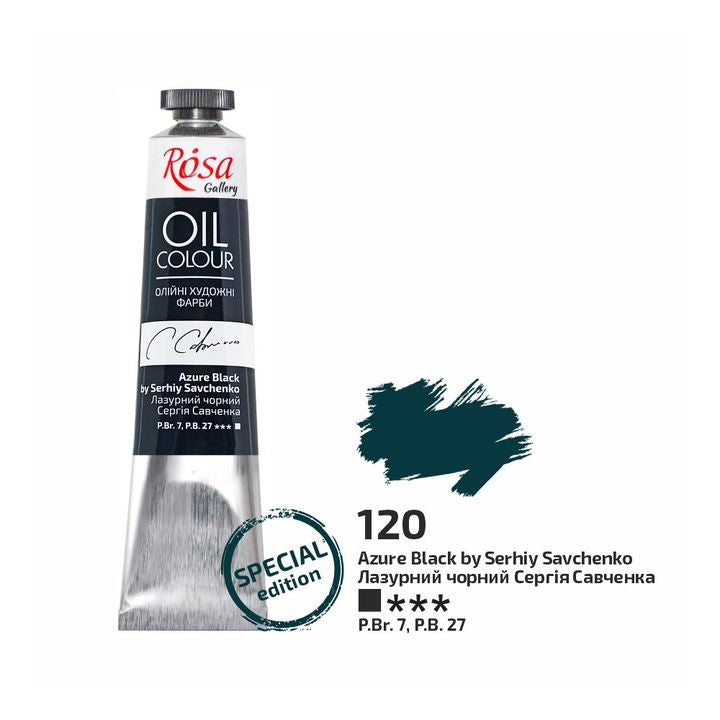 Colori ad olio Rosa Gallery 45 ml – 120 nero ciano di Serhiy Savchenko