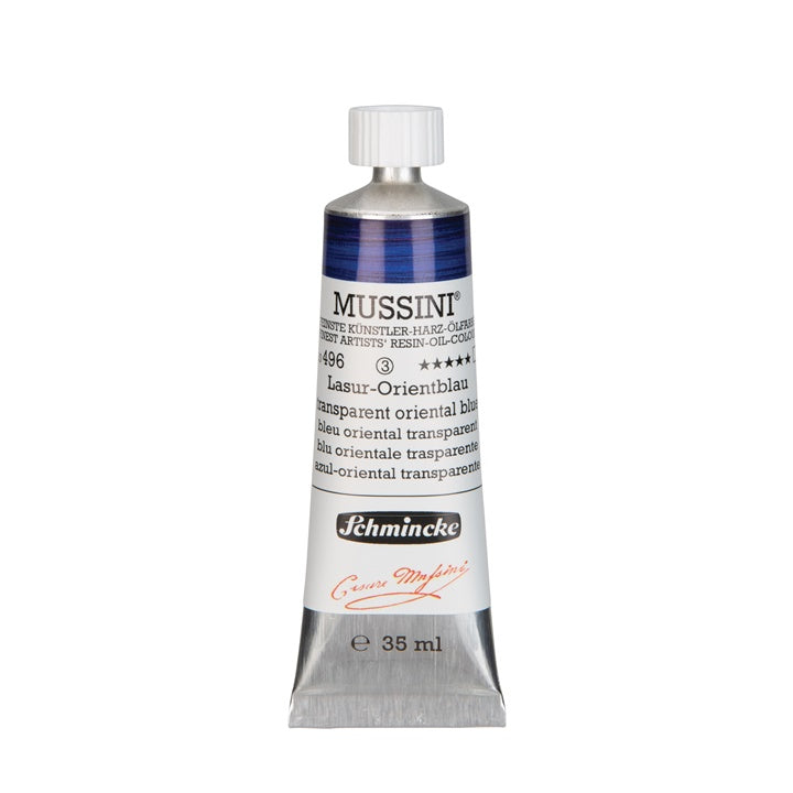 Colori ad olio Schmincke MUSSINI 35 ml – 496 Blu Orientale Trasparente