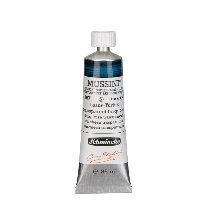 Colori ad olio Schmincke MUSSINI 35 ml – 497 Turchese Trasparente