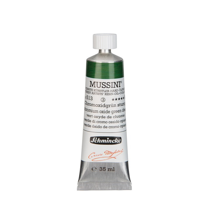 Colori ad olio Schmincke MUSSINI 35 ml – 513 Verde Ossido di Cromo Scuro