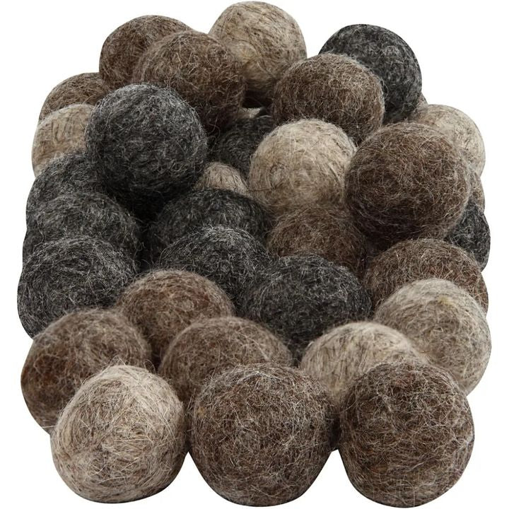 Palline di feltro grigio 64 pz.
