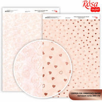 Carte per scrapbooking Hearts A4 – copper hearts 2