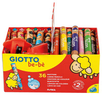 Pastelli a cera grandi tondi GIOTTO be-bè confezione scuola
