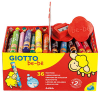 Pastelli a cera grandi tondi GIOTTO be-bè confezione scuola