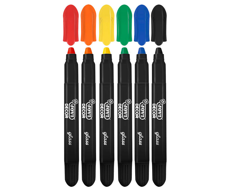 Pastelli a cera in gel per vetro JOVI Jovidecor Glass – 6 pz