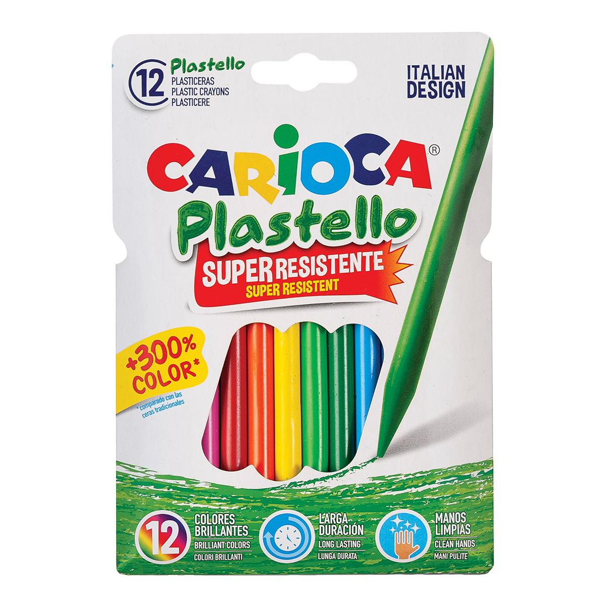 Pastelli a cera plastici Carioca Plastello - 12 pz