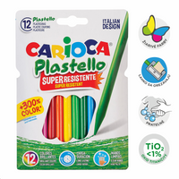 Pastelli a cera plastici Carioca Plastello - 12 pz