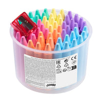 Pastelli a cera tondi JOVI Jumbo pastello - set da 60 pz con temperamatite