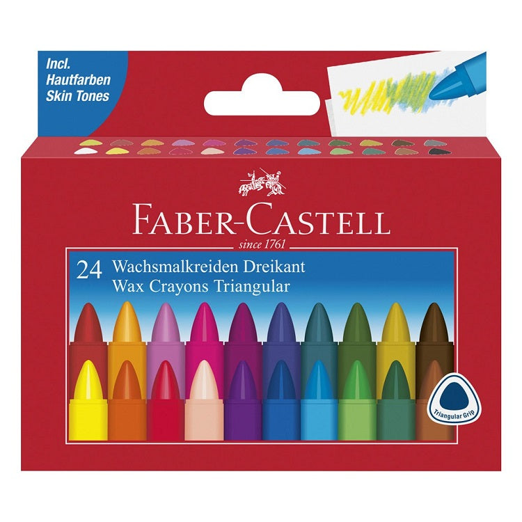 Pastelli a cera Triangular set di 24 pezzi