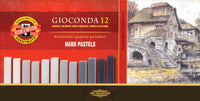 Pastelli ad olio GIOCONDA HARD tonalità di grigio - 12 pz