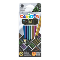 Pastelli esagonali Carioca Metallic, 12 pz