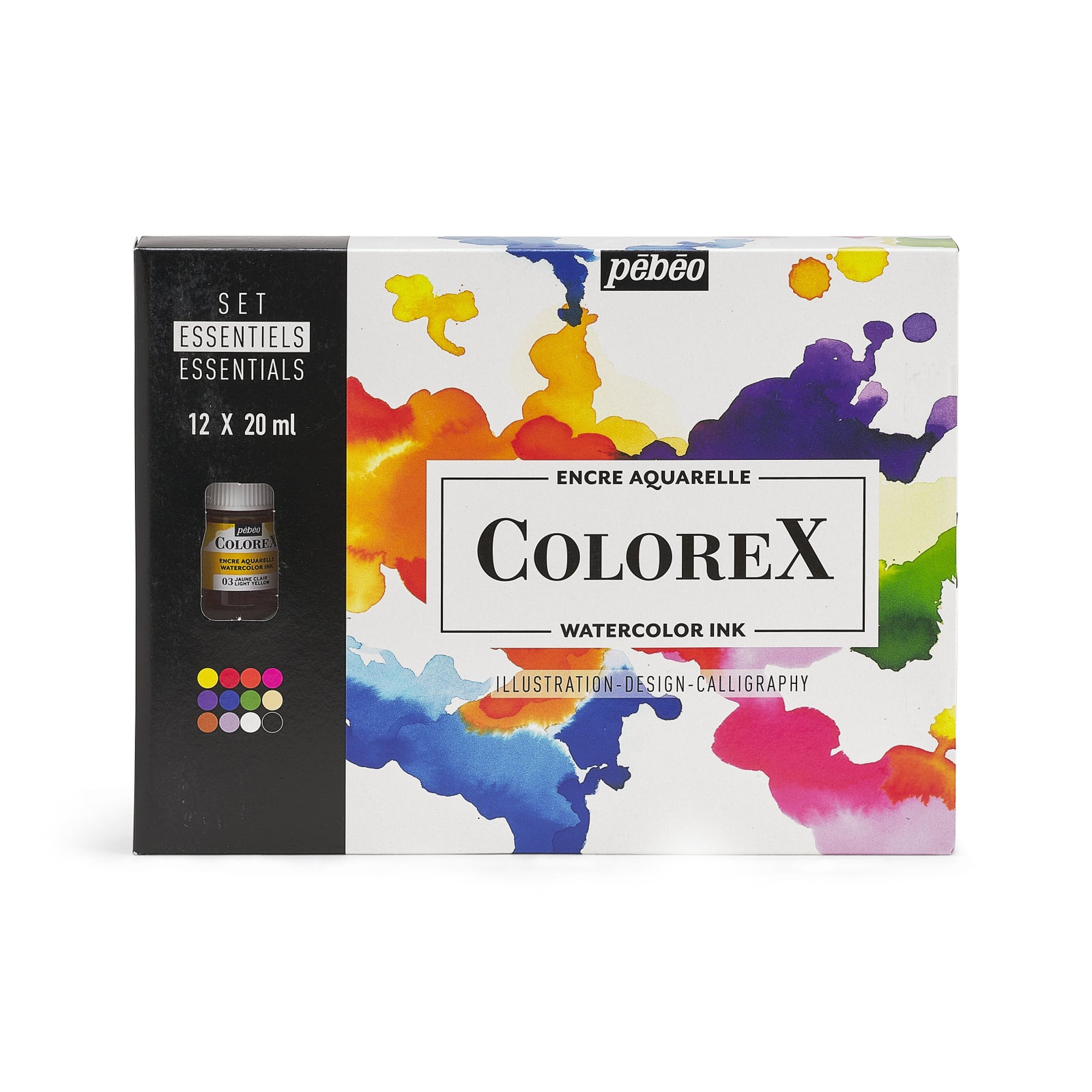 Pebeo Colorex set di colori ad acquerello 12 x 20 ml