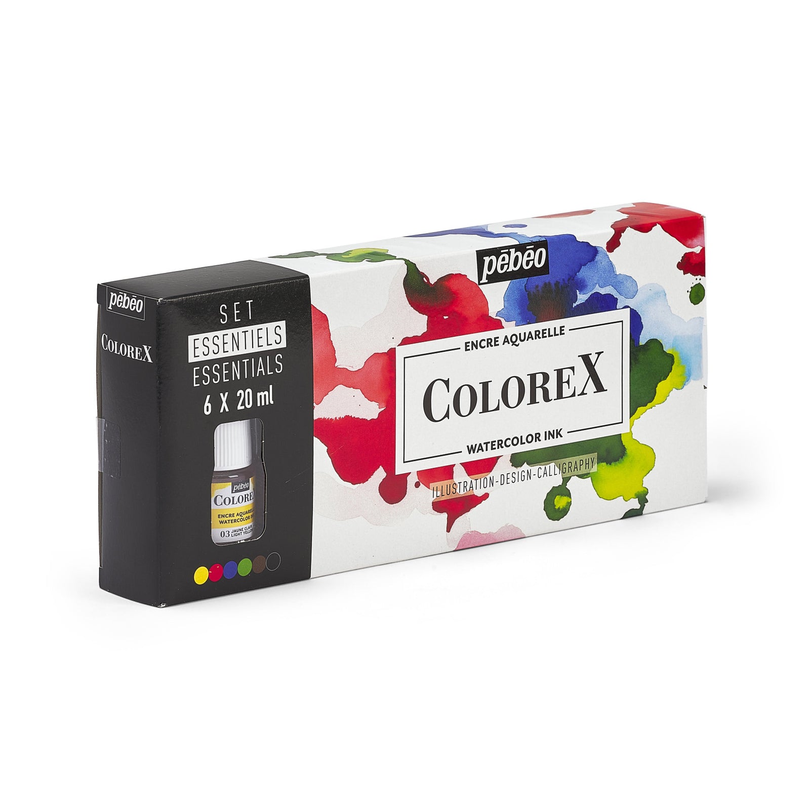 Pebeo Colorex set di colori acquerello 6 x 20 ml