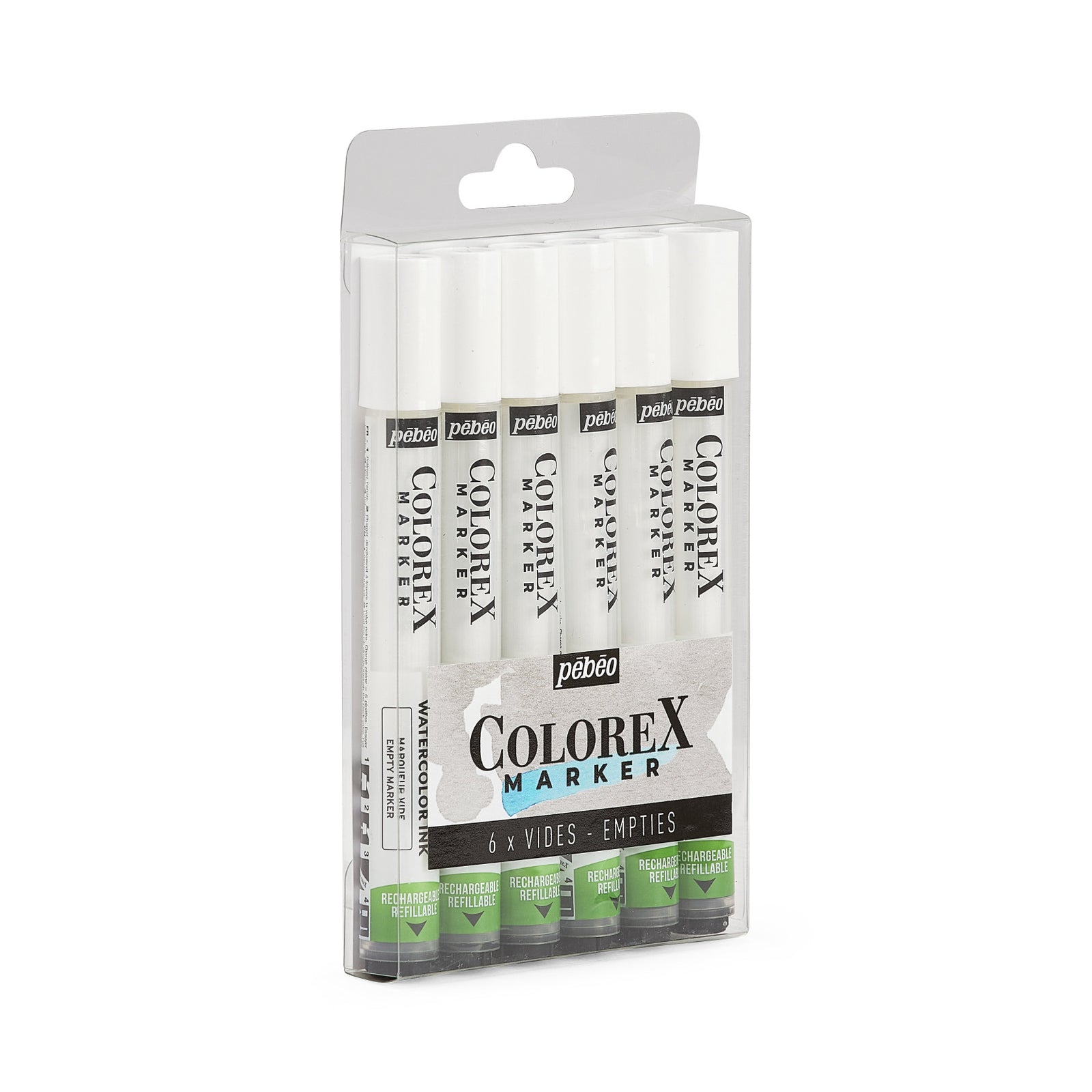 Pebeo Colorex set di pennarelli vuoti ricaricabili 6 pz