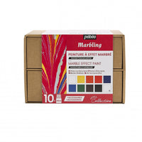 Pebeo Marbling set di colori per marmorizzazione 10 x 45 ml