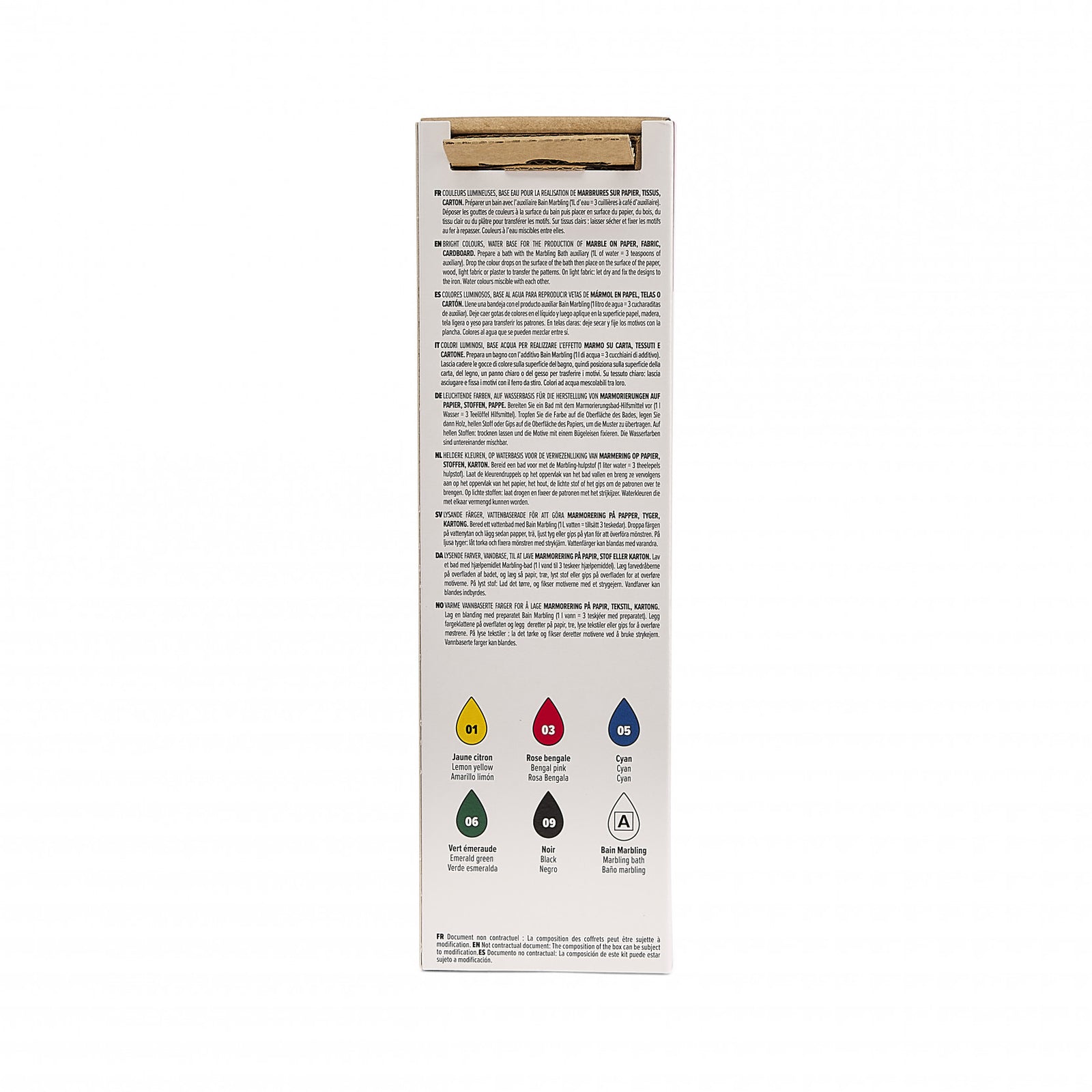 Pebeo Marbling set di colori per marmorizzazione 6 x 20 ml