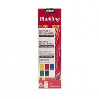 Pebeo Marbling set di colori per marmorizzazione 6 x 20 ml