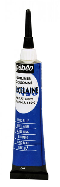 Pebeo Porcelaine 150 contorno a rilievo per porcellana 20 ml – Blu Ming