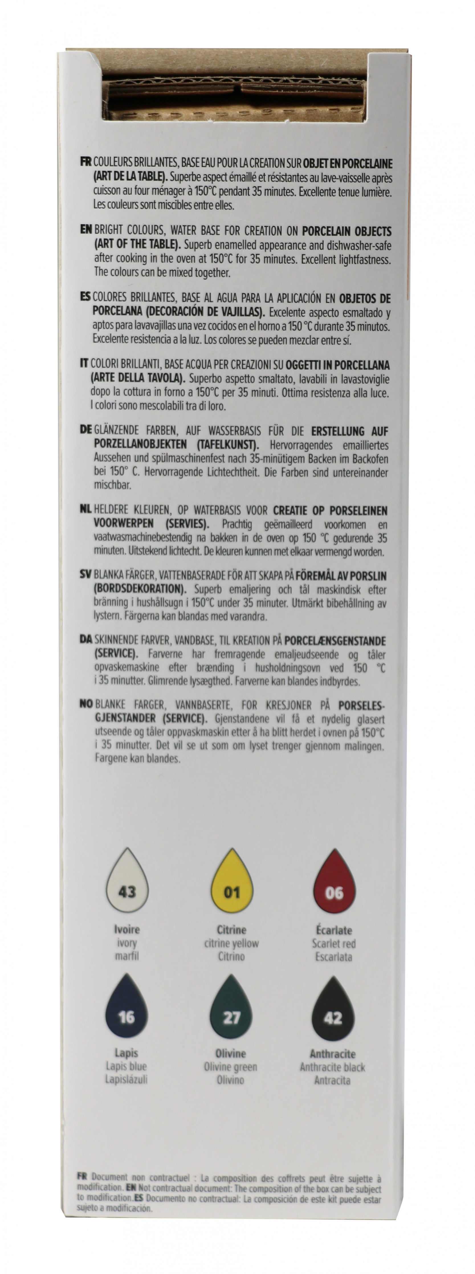 PEBEO Porcelaine 150 set di colori per porcellana 6 x 20 ml