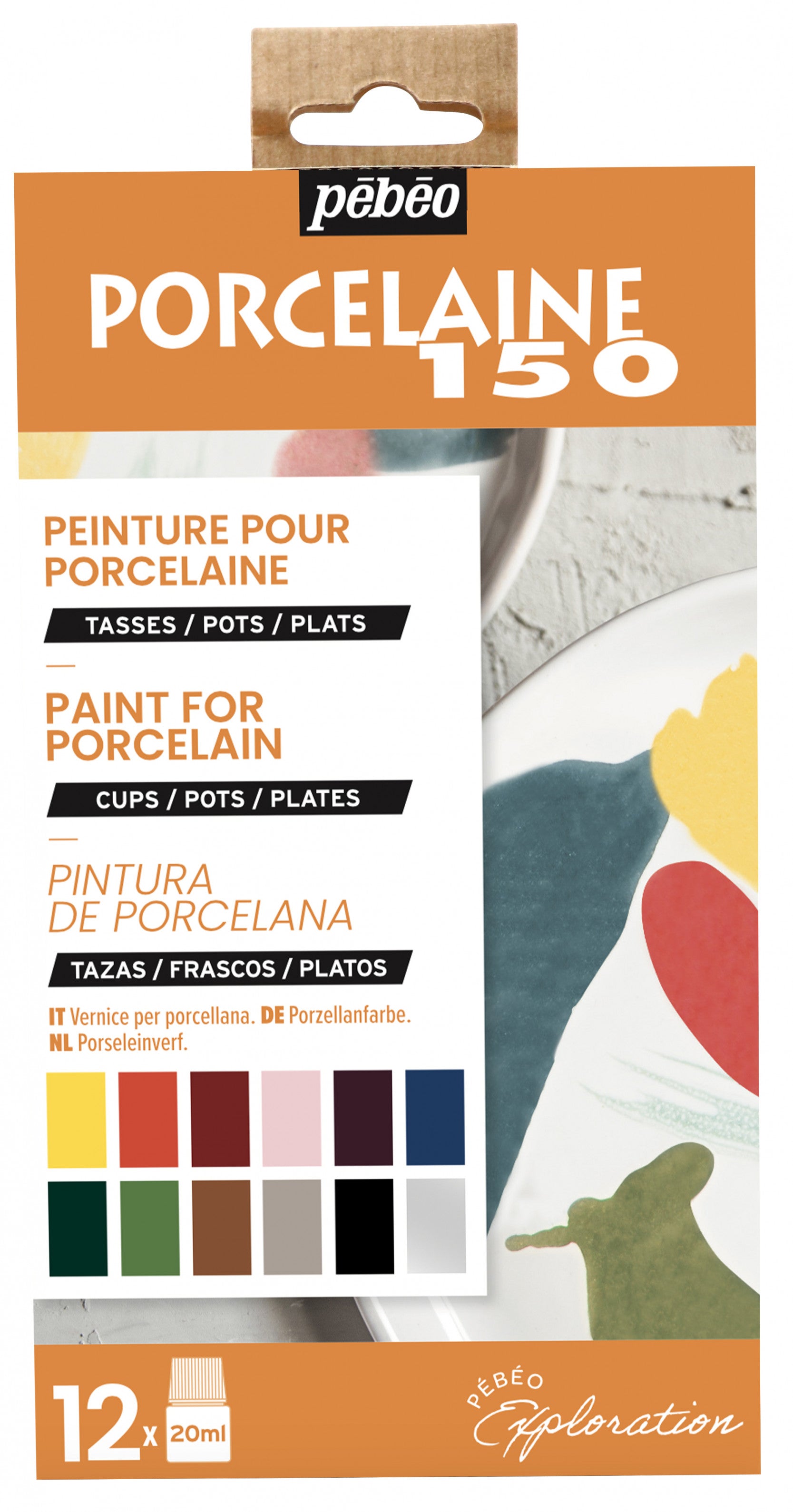 Pebeo Porcelaine 150 set di colori per porcellana 12 x 20 ml Exploration 2