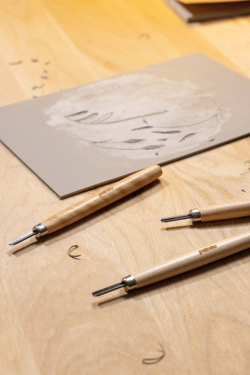 Set di sgorbie per linoleografia PEBEO Lino – 3 pz