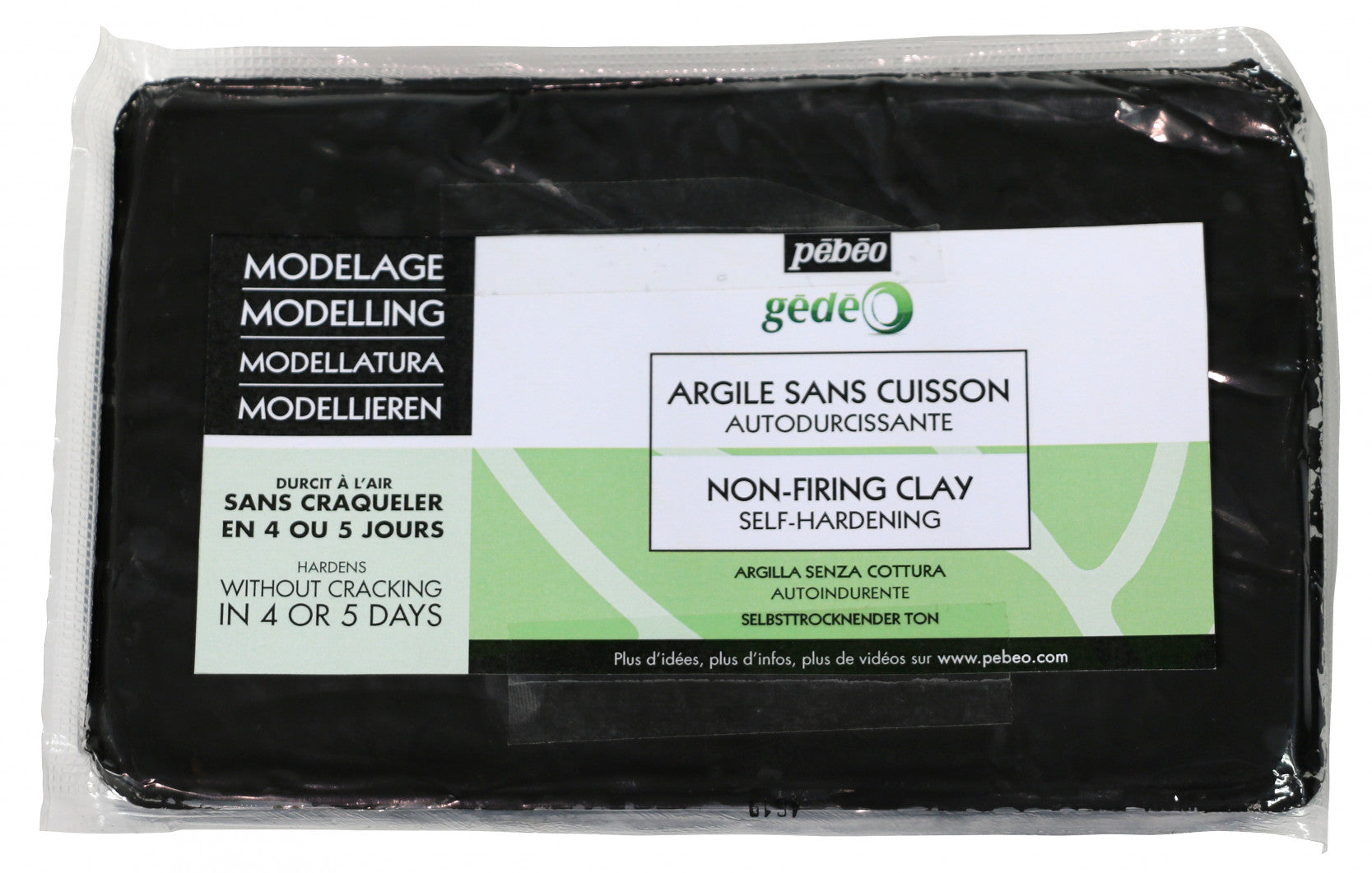 Pasta da modellare Pebeo Gedeo 1,5 kg – nero