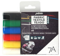 Pebeo set di pennarelli per tessuti Setacolor 6 pz CLASSIC