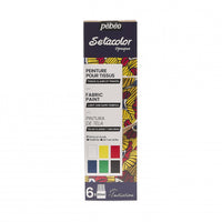 Pebeo Setacolor set di colori coprenti per tessuti 6 x 20 ml