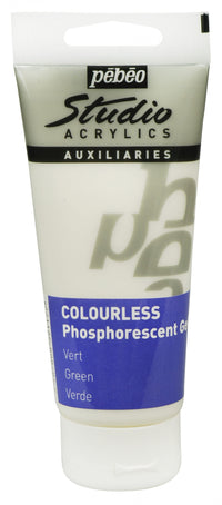 Pebeo Studio gel acrilico 100 ml - Phosphorescent Green