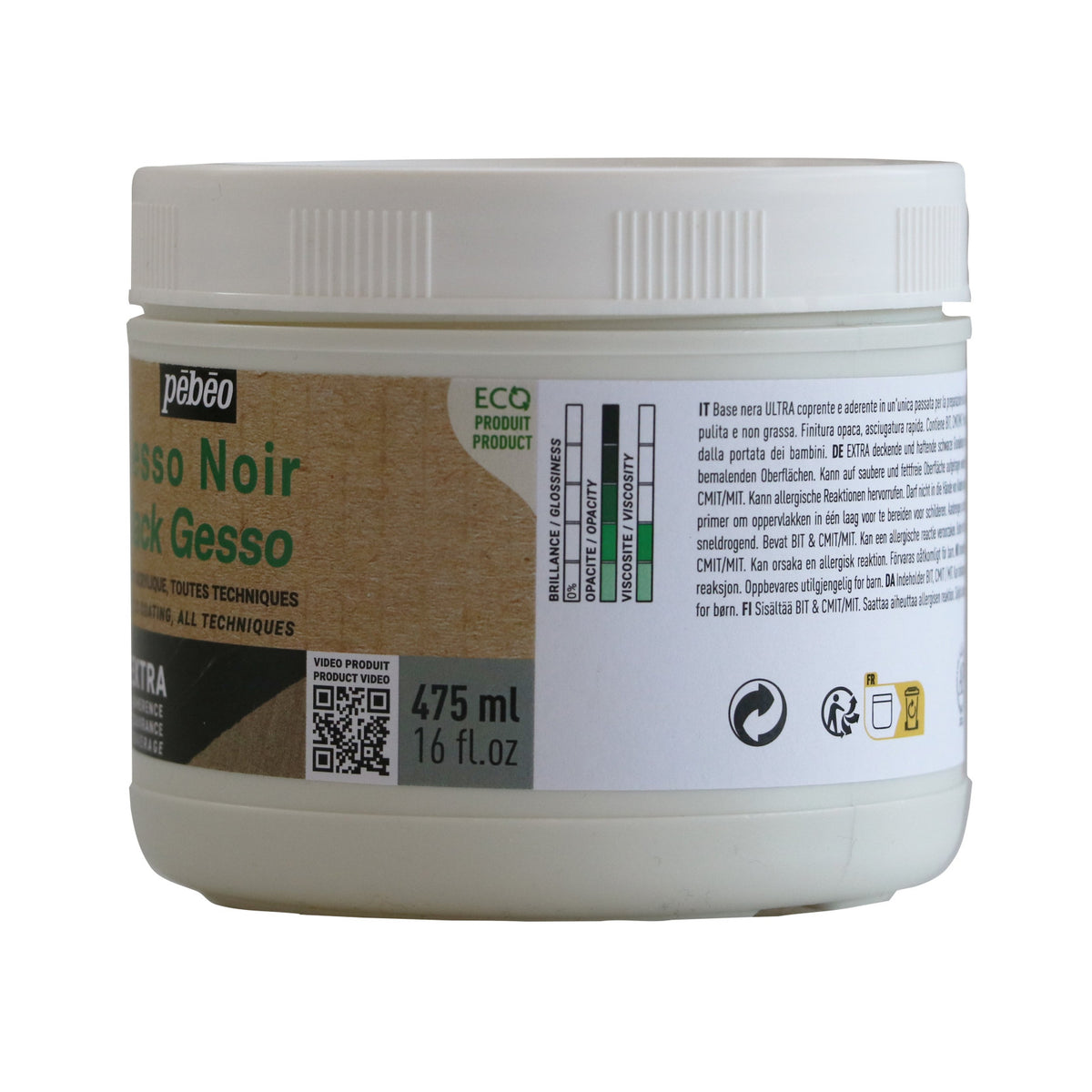 Pebeo Studio Acrylics gesso acrilico nero 475 ml