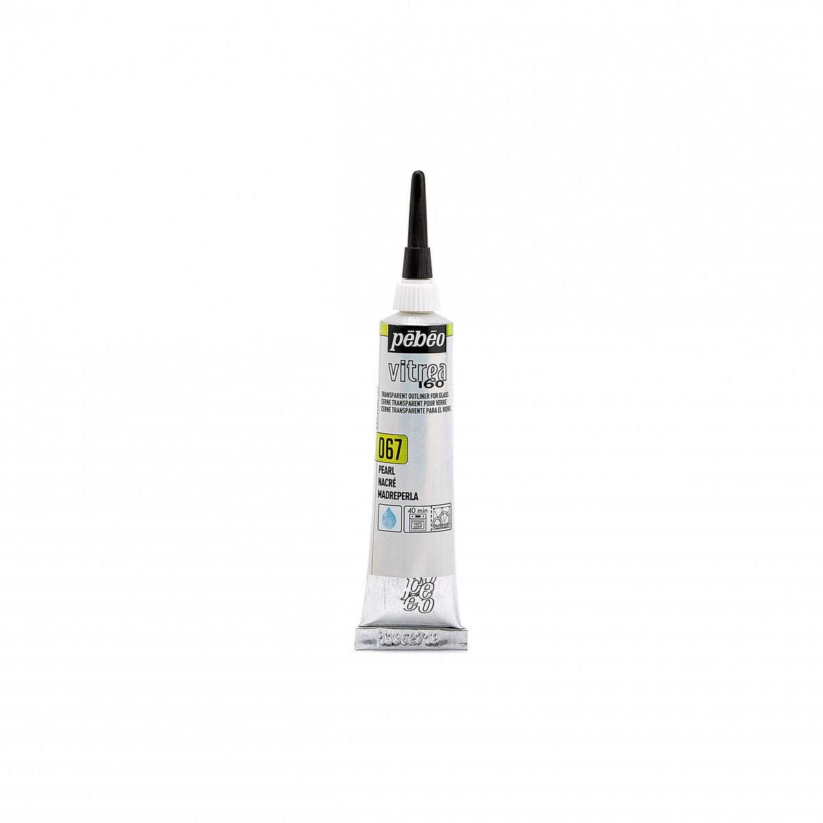 Pebeo Vitrea 160 contorno per vetro 20 ml – Perla