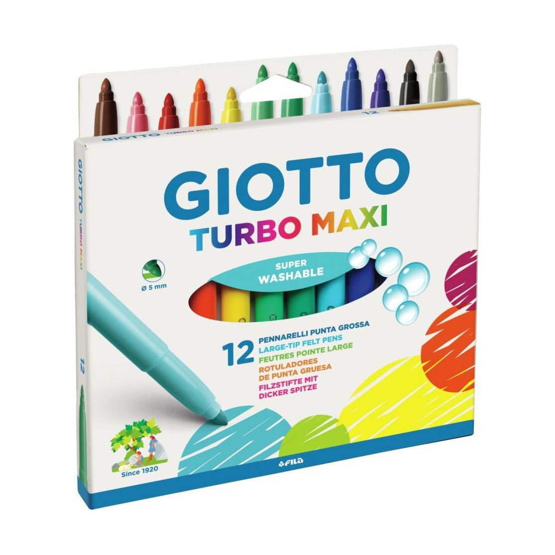 Pennarelli a punta grossa lavabili GIOTTO Turbo Maxi 5 mm